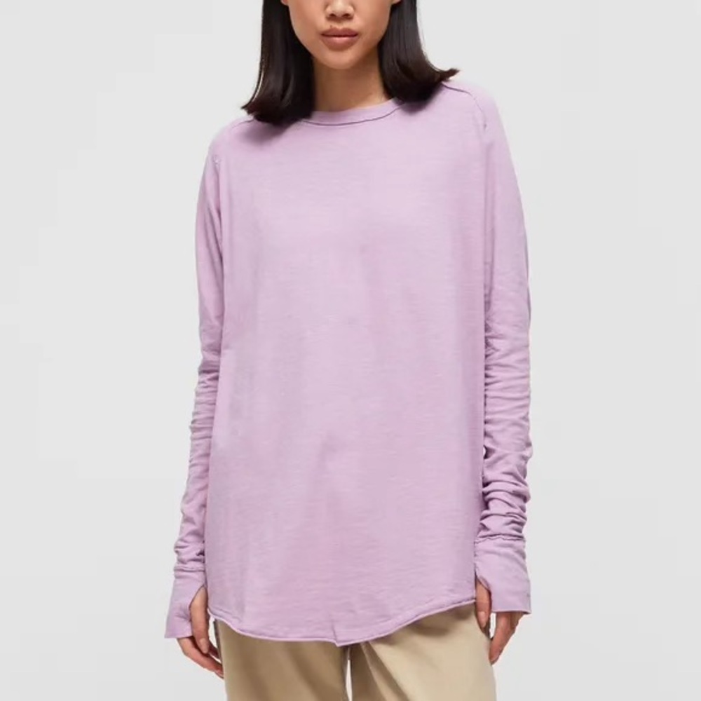 We The Free/Free People Size XS Pink Long Sleeve Waffle Knit Thermal Shirt